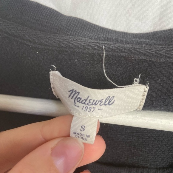 Madewell Bien Fait Crewneck Sweatshirt Size Small - Picture 5 of 6